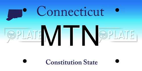 MTN Connecticut License Plate