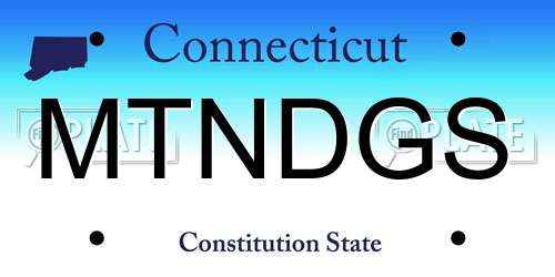 MTNDGS Connecticut License Plate