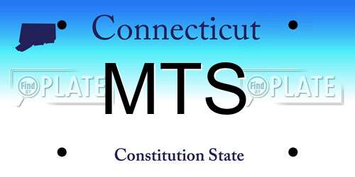 MTS Connecticut License Plate