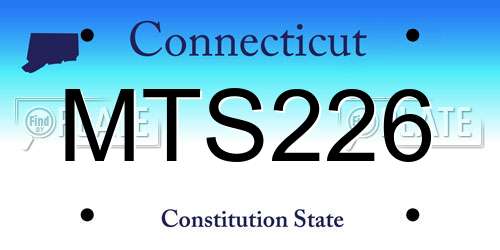 MTS226 Connecticut License Plate