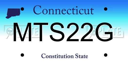 MTS22G Connecticut License Plate