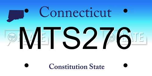 MTS276 Connecticut License Plate