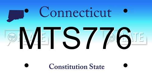 MTS776 Connecticut License Plate