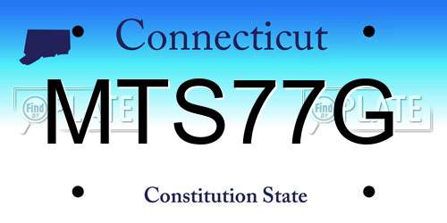 MTS77G Connecticut License Plate