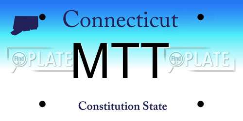 MTT Connecticut License Plate