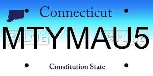 MTYMAU5 Connecticut License Plate