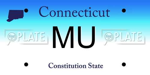 MU Connecticut License Plate