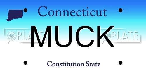 MUCK Connecticut License Plate