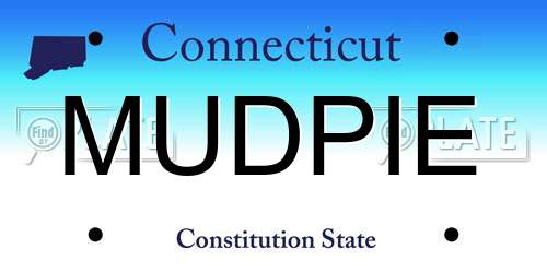 MUDPIE Connecticut License Plate