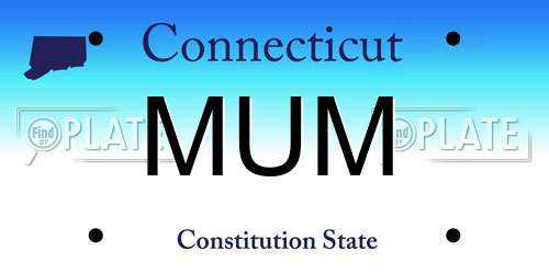 MUM Connecticut License Plate