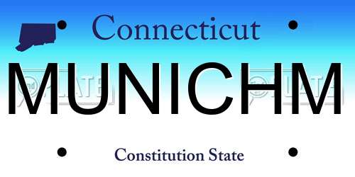 MUNICHM Connecticut License Plate