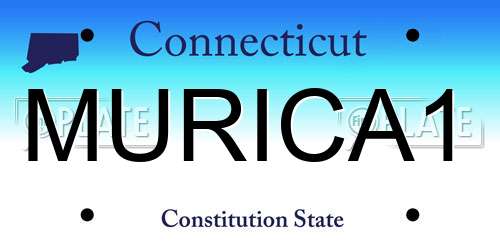 MURICA1 Connecticut License Plate