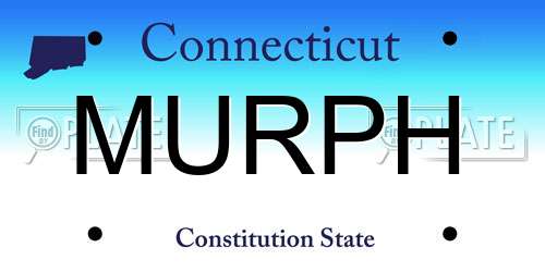 MURPH Connecticut License Plate