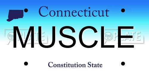 MUSCLE Connecticut License Plate
