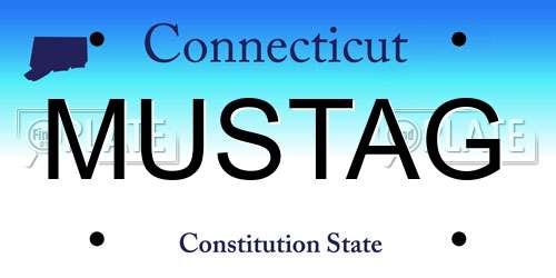 MUSTAG Connecticut License Plate