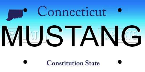 MUSTANG Connecticut License Plate