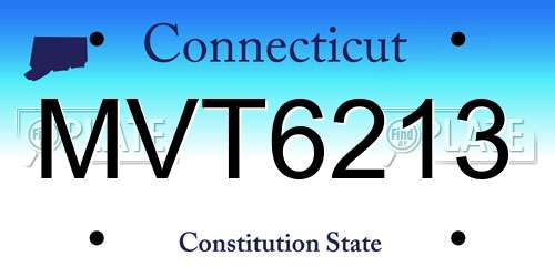 MVT6213 Connecticut License Plate