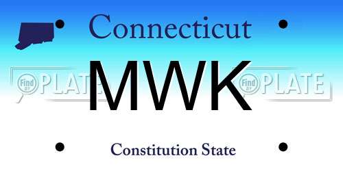 MWK Connecticut License Plate