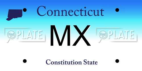 MX Connecticut License Plate