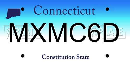 MXMC6D Connecticut License Plate