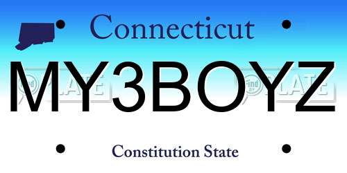 MY3BOYZ Connecticut License Plate