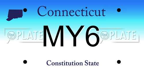 MY6 Connecticut License Plate