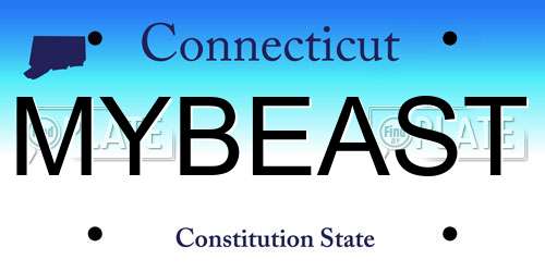 MYBEAST Connecticut License Plate