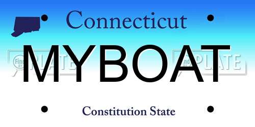 MYBOAT Connecticut License Plate
