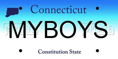 MYBOYS Connecticut License Plate
