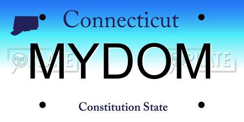 MYDOM Connecticut License Plate
