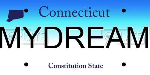MYDREAM Connecticut License Plate