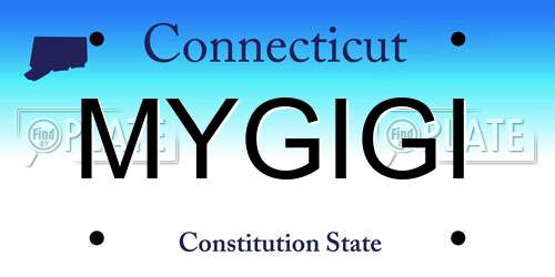 MYGIGI Connecticut License Plate