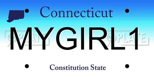 MYGIRL1 Connecticut License Plate