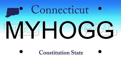 MYHOGG Connecticut License Plate