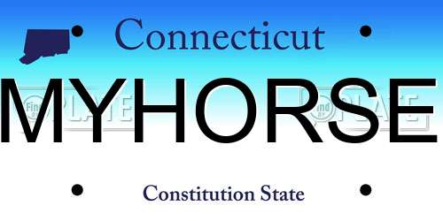 MYHORSE Connecticut License Plate