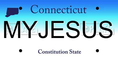 MYJESUS Connecticut License Plate