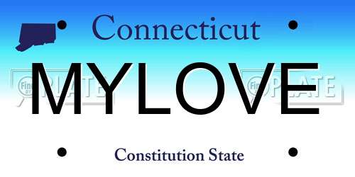 MYLOVE Connecticut License Plate