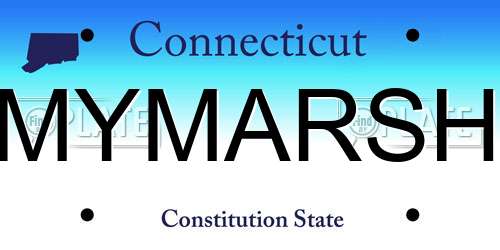 MYMARSH Connecticut License Plate