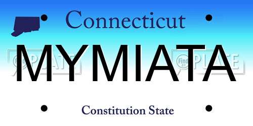 MYMIATA Connecticut License Plate