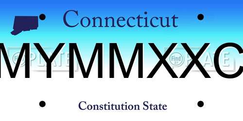 MYMMXXC Connecticut License Plate