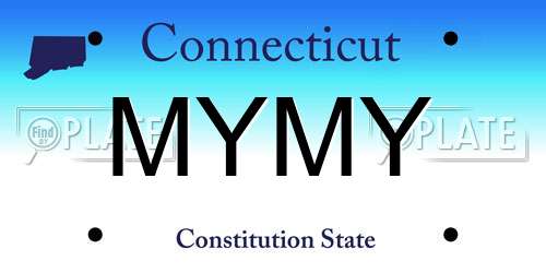 MYMY Connecticut License Plate