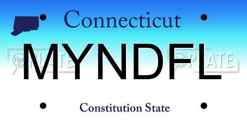 MYNDFL Connecticut License Plate