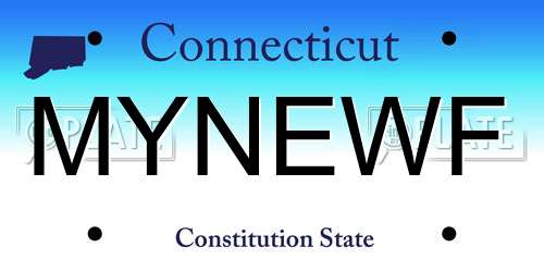 MYNEWF Connecticut License Plate