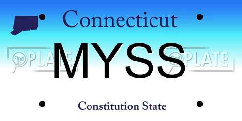 MYSS Connecticut License Plate