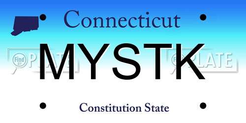 MYSTK Connecticut License Plate