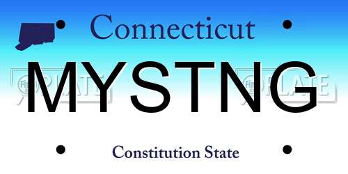 MYSTNG Connecticut License Plate