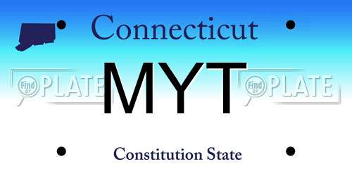 MYT Connecticut License Plate