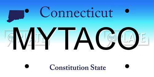 MYTACO Connecticut License Plate