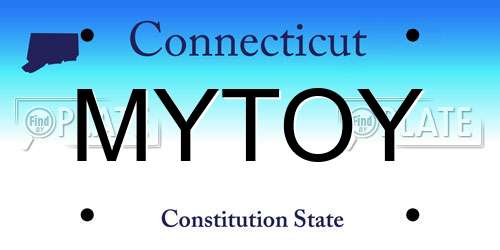 MYTOY Connecticut License Plate