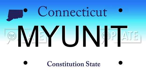 MYUNIT Connecticut License Plate
